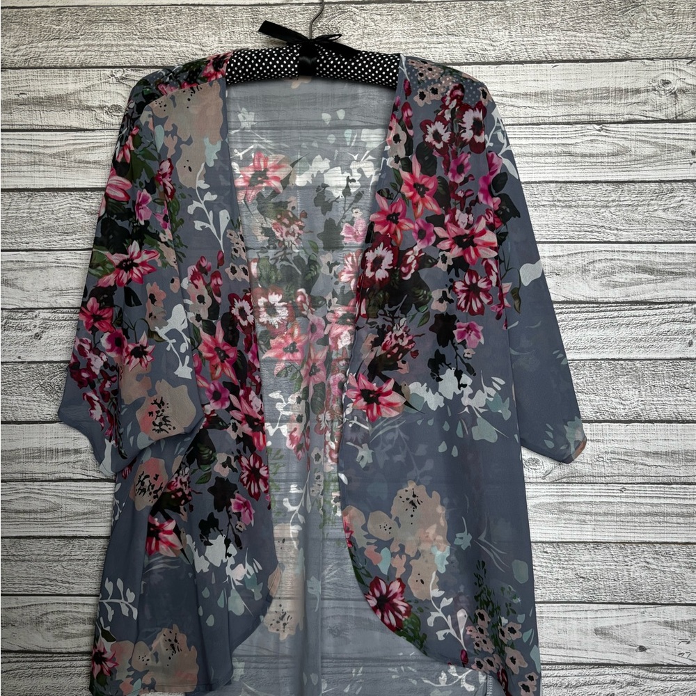 Floral Sheer Kimono Cardigan